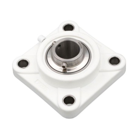 SOPORTE TERMOPLASTICO TL UCF 206 BLANCO + ROD CROMO