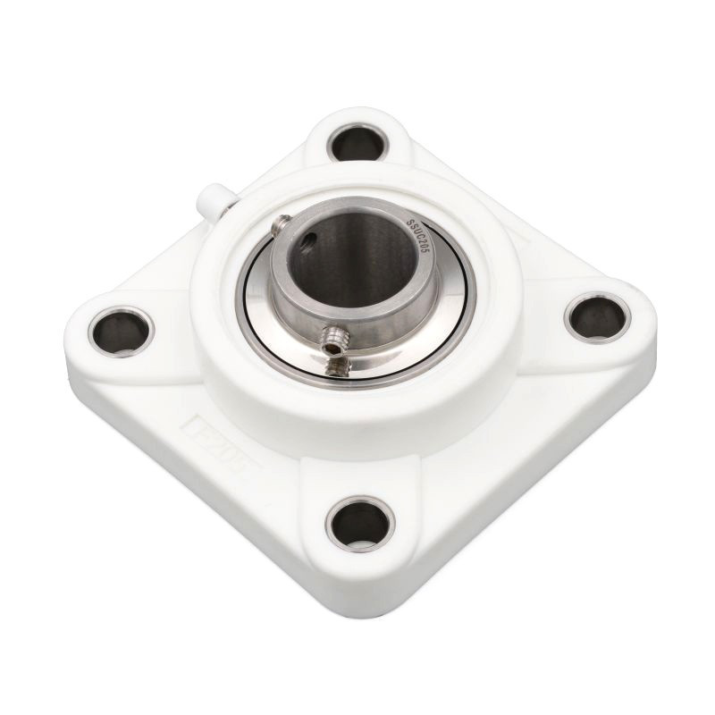 SOPORTE TERMOPLASTICO TL UCF 204 BLANCO + ROD CROMO