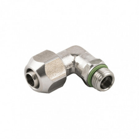 RACOR INOX CODO ORIENTABLE MACHO CILINDRICO CON TORICA 8/6 X 1/8 RAPIDO