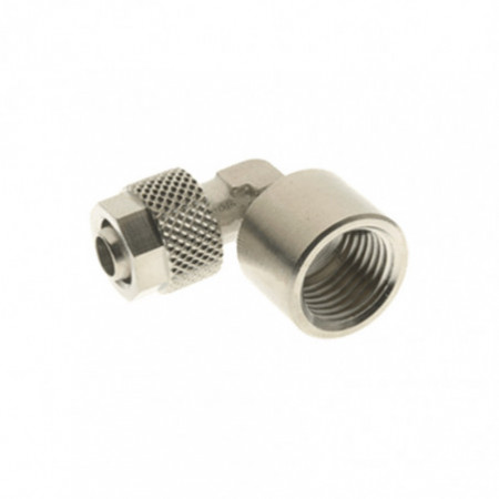 RACOR NEUMATICO ACODADO HEMBRA TUBO 8/6 1/4 MM SERIE 1000 AIGNEP