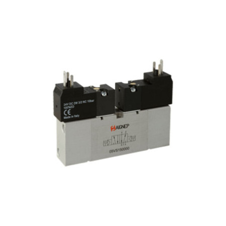 VALVULA ELECTRONEUMATICA AIGNEP 5/3 18MM VDMA MONO OC 24DC