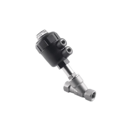 VALV. ASIENTO INCLINADA AIGNEP INOX CABEZAL TECNOPOLIMERO 1" 1/2 0-12 BAR