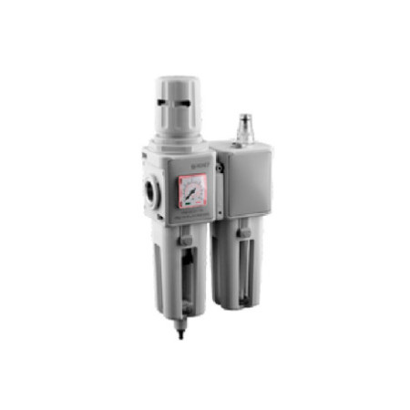 FILTRO AIGNEP CON REGULADOR Y MANOMETRO + LUBRICADOR FR2 1/2 0-12BAR 20 MIC
