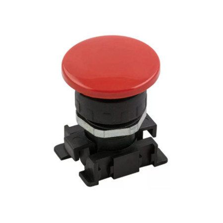 PULSADOR AIGNEP SETA MONOESTABLE AXIAL NEGRO Ø22MM