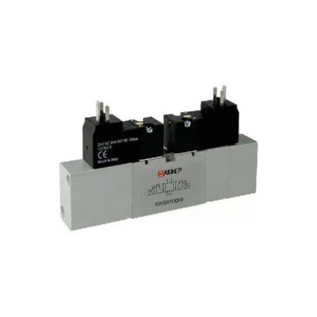 VALVULA VDMA AIGNEP MONOESTABLE 5/2 VIAS 24V 50/60HZ C/RETORNO POR MUELLE ACC.ELETRONEUMATICO